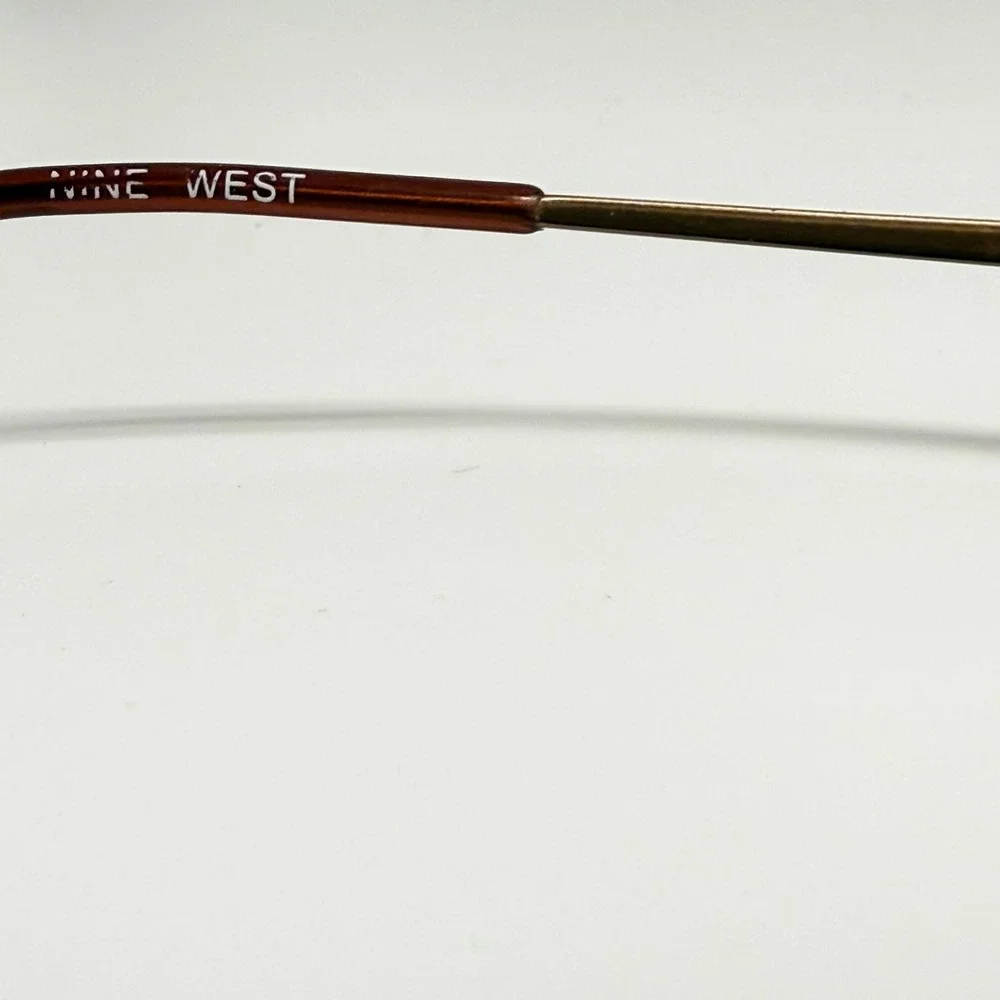 Nine West 104 0P4B Bronze Oval Metal Eyeglasses Frames 46-19-125 Vintage Style